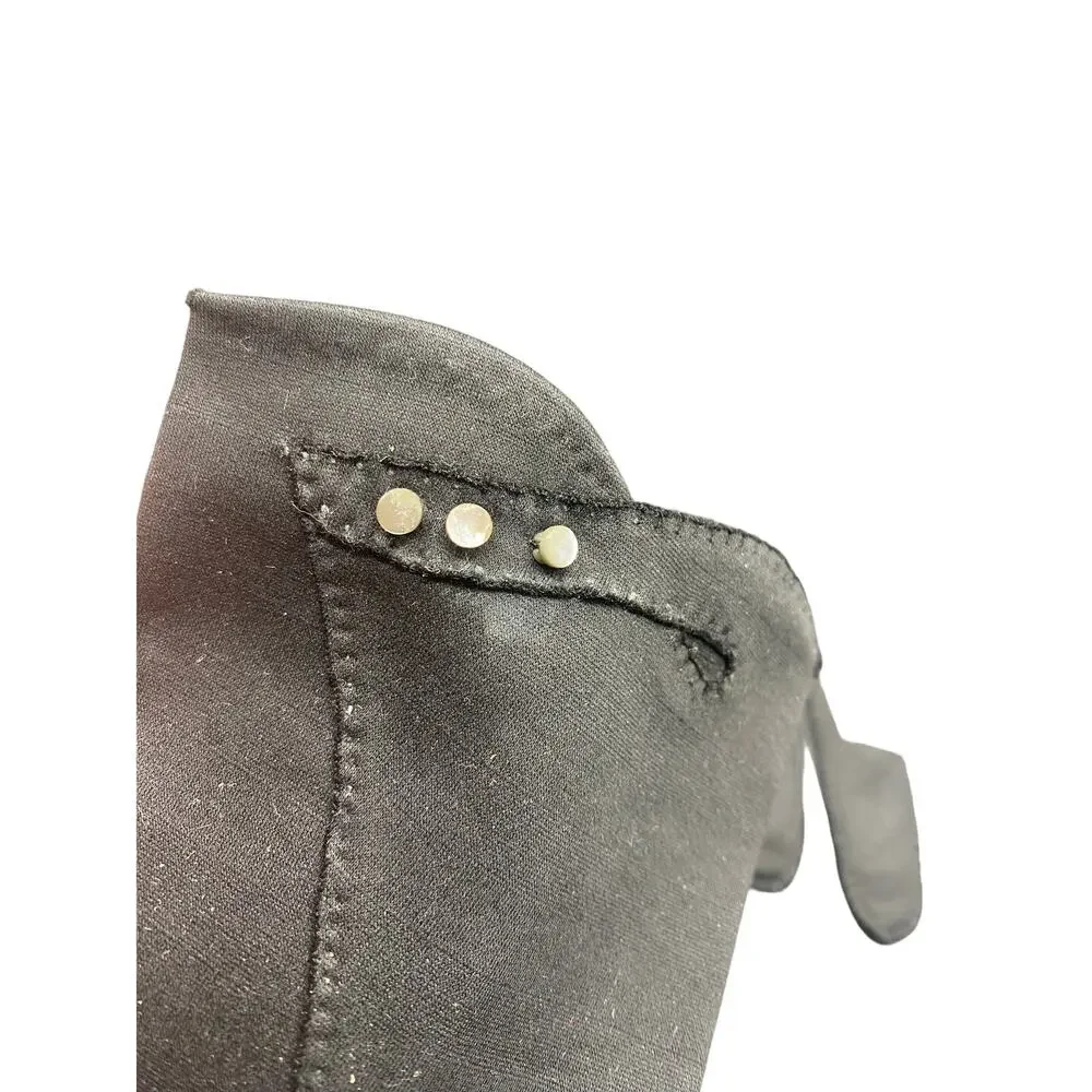 vtg 1960s pearl detail black gloves